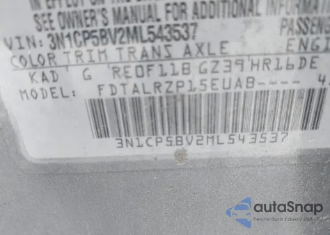 2021 Nissan Kicks S Xtronic Cvt from USA, damaged, VIN 3N1CP5BV2ML543537